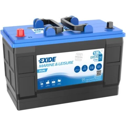 Bateria Exide ER570 12V 120Ah 760A – Uso duplo arranque e serviço