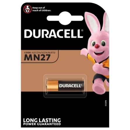Pilhas Alcalinas Duracell MN27 Long Lasting Power (1 Unidade)