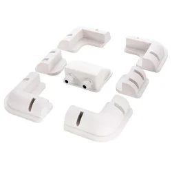 Kit ABS para painel solar com suportes angulares e passa-cabos