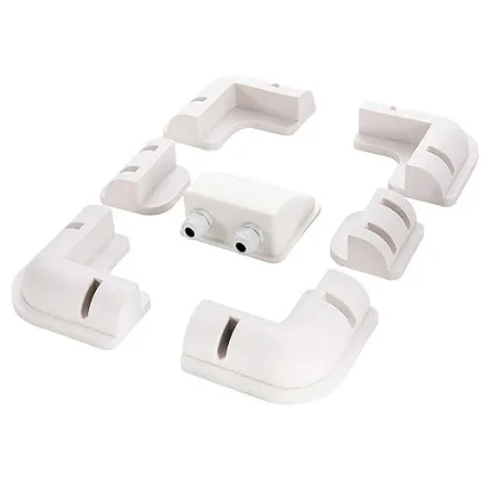 Kit ABS para painel solar com suportes angulares e passa-cabos