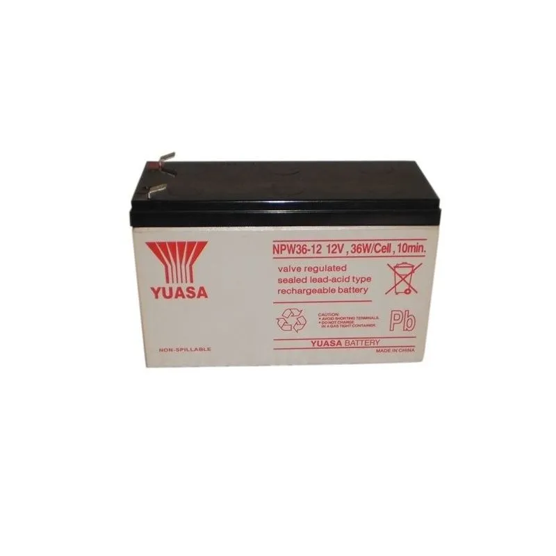Bateria de Chumbo AGM 12V 7Ah 36W YUASA NPW36-12